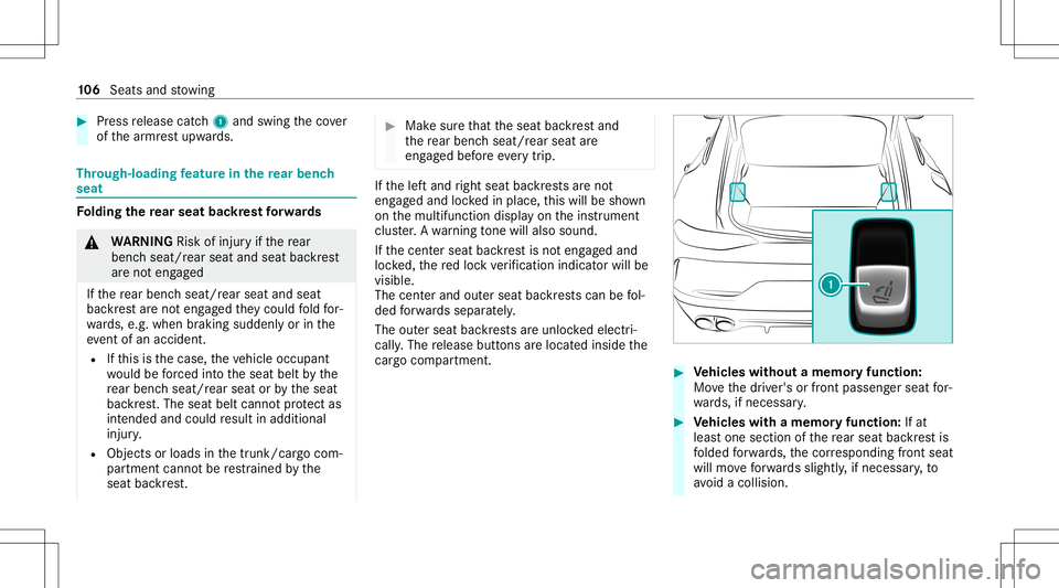 MERCEDES-BENZ AMG GT 4-DOOR COUPE 2020 AMG Owners Manual #
Press release catch1 and swin gth eco ver
of thear mr estupw ards. Thr
ough-load ingfeatur ein there ar ben ch
seat Fo
lding there ar seat backres tfo rw ards &
WARNIN GRisk ofinju ryifth ere ar
ben MERCEDES-BENZ AMG GT 4-DOOR COUPE 2020 AMG Owners Manual #
Press release catch1 and swin gth eco ver
of thear mr estupw ards. Thr
ough-load ingfeatur ein there ar ben ch
seat Fo
lding there ar seat backres tfo rw ards &
WARNIN GRisk ofinju ryifth ere ar
ben