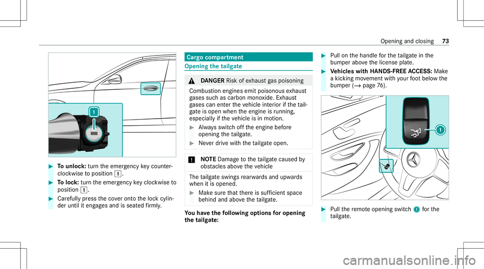 MERCEDES-BENZ AMG GT 4-DOOR COUPE 2020 AMG Manual PDF #
Tounlo ck:tur nth eemer gency keyco unt er-
clo ckwise toposition 0047. #
Toloc k:tur nth eemer gency keyclo ckwise to
position 0047. #
Carefully press theco veront oth eloc kcyli n‐
der until ite MERCEDES-BENZ AMG GT 4-DOOR COUPE 2020 AMG Manual PDF #
Tounlo ck:tur nth eemer gency keyco unt er-
clo ckwise toposition 0047. #
Toloc k:tur nth eemer gency keyclo ckwise to
position 0047. #
Carefully press theco veront oth eloc kcyli n‐
der until ite