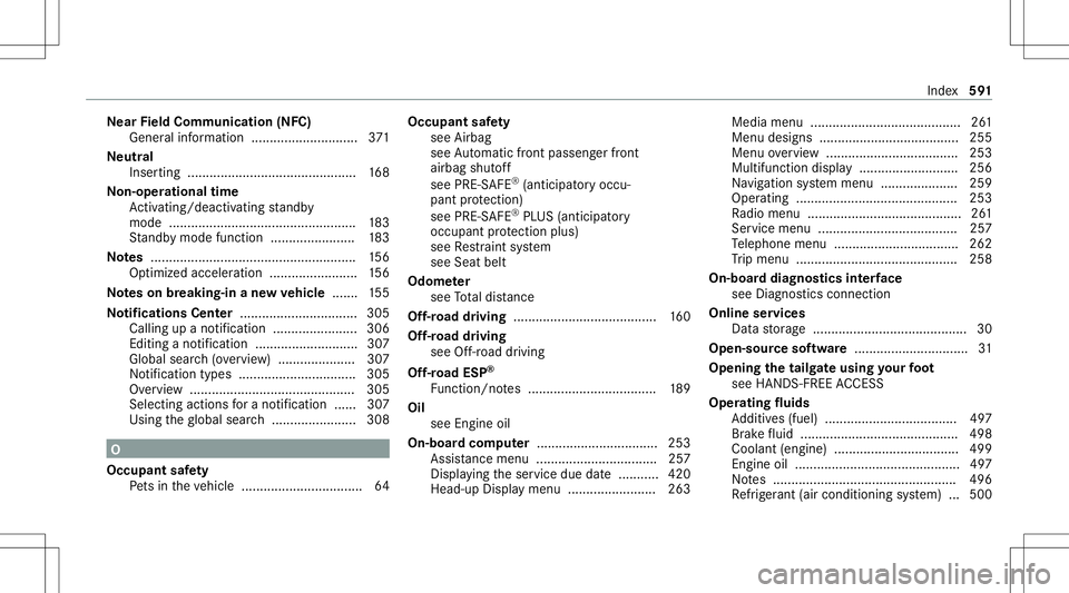 MERCEDES-BENZ GLC SUV 2020 Owners Manual Ne
arField Comm unication(NFC)
General informat ion ........................ .....3 71
Ne utr al
Inser ting.......................................... .... 168
No n-oper ational time
Ac tivati ng/d eac MERCEDES-BENZ GLC SUV 2020 Owners Manual Ne
arField Comm unication(NFC)
General informat ion ........................ .....3 71
Ne utr al
Inser ting.......................................... .... 168
No n-oper ational time
Ac tivati ng/d eac