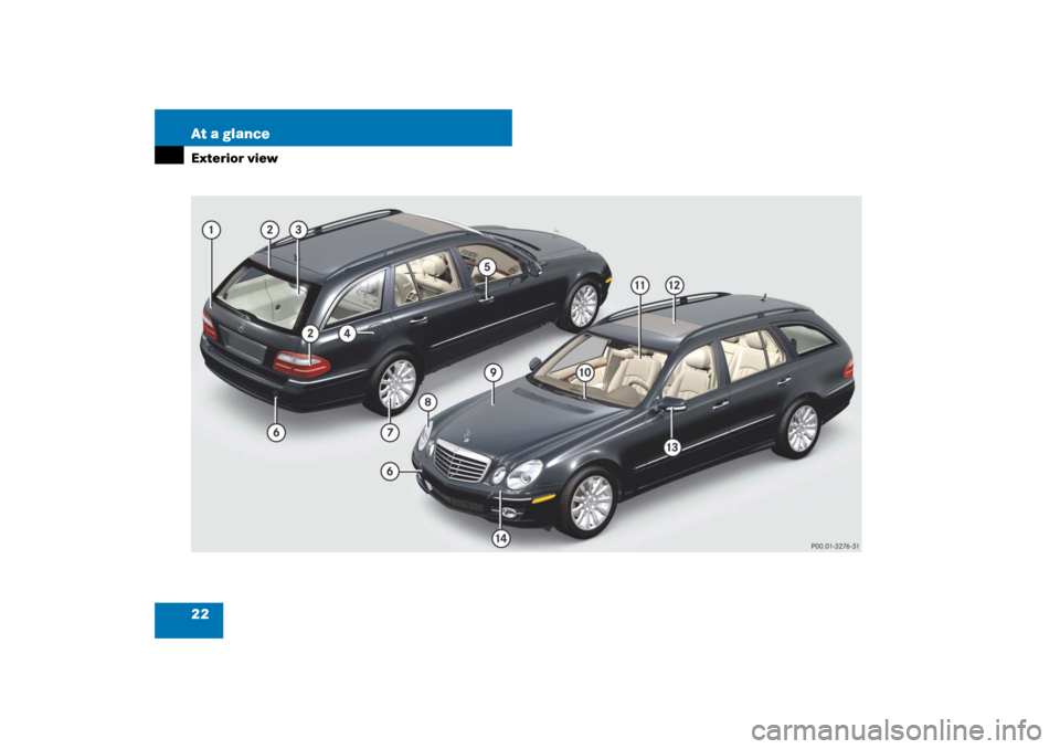 MERCEDES-BENZ E350 4MATIC WAGON 2007 S211 Owners Guide 22 At a glanceExterior view 