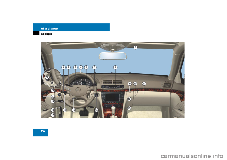 MERCEDES-BENZ E350 4MATIC WAGON 2007 S211 Owners Guide 24 At a glanceCockpit 