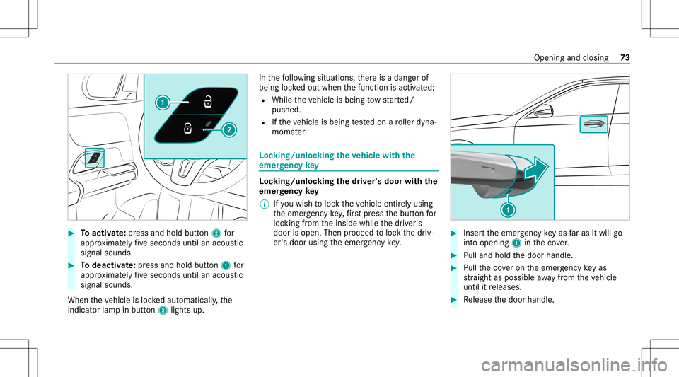 MERCEDES-BENZ GLB SUV 2020 Manual PDF #
Toactiv ate: press and hold button2 for
appr oximat elyfive seconds untilanacous tic
signal sounds. #
Todeac tivate: press and holdbu tton 1 for
appr oximat elyfive seconds untilanacous tic
signal s MERCEDES-BENZ GLB SUV 2020 Manual PDF #
Toactiv ate: press and hold button2 for
appr oximat elyfive seconds untilanacous tic
signal sounds. #
Todeac tivate: press and holdbu tton 1 for
appr oximat elyfive seconds untilanacous tic
signal s