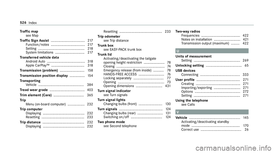 MERCEDES-BENZ C-CLASS SEDAN 2019 Owners Manual Tr
af fic ma p
see Map
Tr af fic Sign Assis t.... ................................ 217
Fu nctio n/no tes ...... .............................. 217
Se tting <0011001100110011001100110011001100110011001 MERCEDES-BENZ C-CLASS SEDAN 2019 Owners Manual Tr
af fic ma p
see Map
Tr af fic Sign Assis t.... ................................ 217
Fu nctio n/no tes ...... .............................. 217
Se tting <0011001100110011001100110011001100110011001