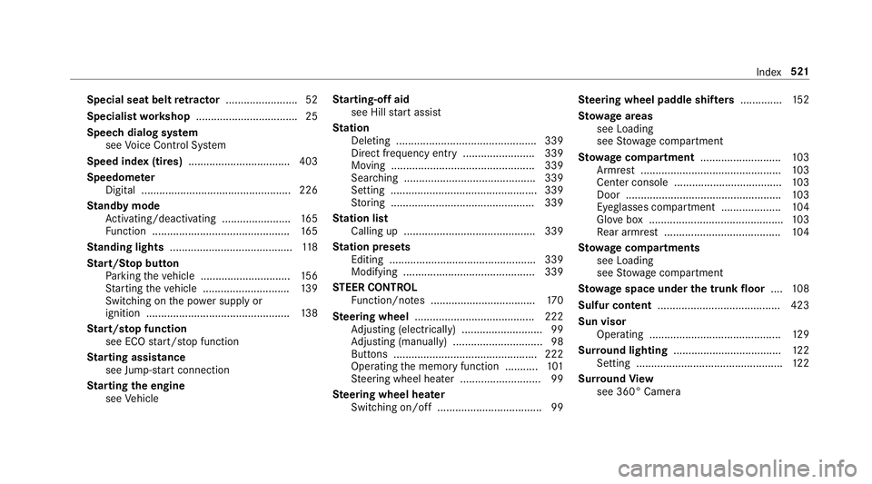 MERCEDES-BENZ E-CLASS SEDAN 2019 Owners Manual Special
seatbeltretract or <0011001100110011001100110011001100110011001100110011001100110011
001100110011001100110011> ..52
Spe ciali st wo rkshop ..................................2 5
Speec hdialog s MERCEDES-BENZ E-CLASS SEDAN 2019 Owners Manual Special
seatbeltretract or <0011001100110011001100110011001100110011001100110011001100110011
001100110011001100110011> ..52
Spe ciali st wo rkshop ..................................2 5
Speec hdialog s