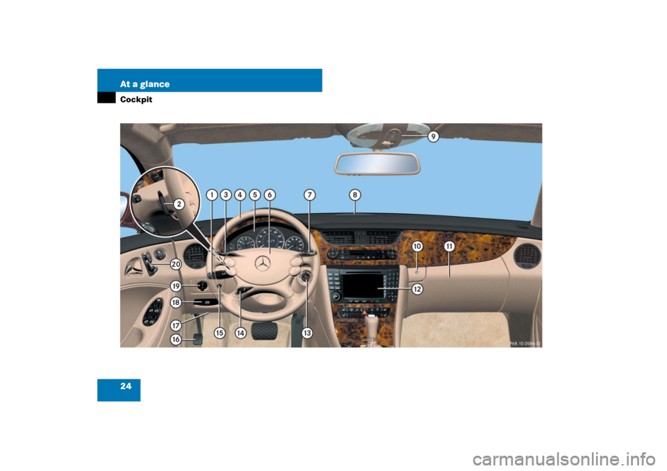 MERCEDES-BENZ CLS63AMG 2007 W219 Owners Guide 24 At a glanceCockpit 