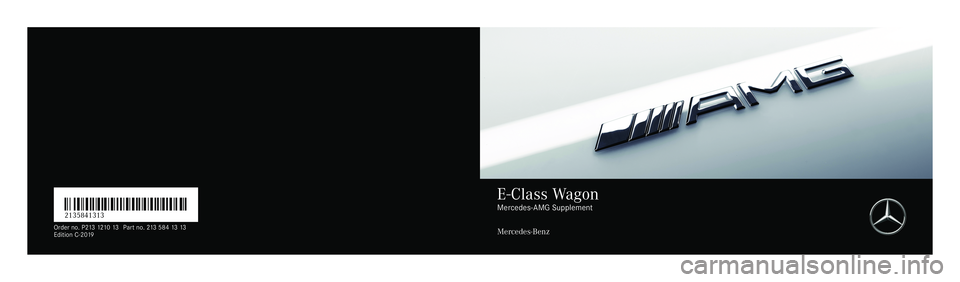 MERCEDES-BENZ E-CLASS WAGON 2019  AMG Owners Manual 