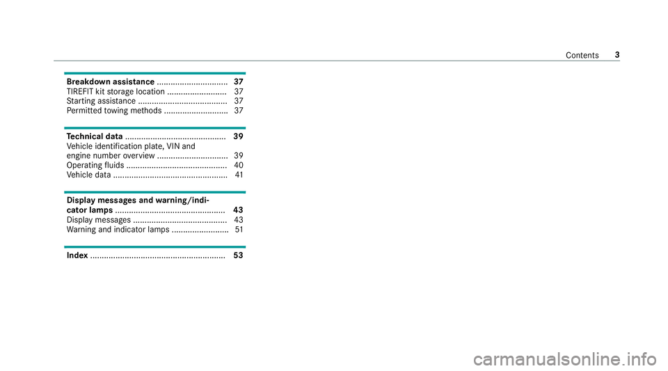 MERCEDES-BENZ S-CLASS SEDAN & MAYBACH 2019  Hybrid Owners Manual Br
eak down assista nc e<0011001100110011001100110011001100110011001100110011001100110011
001100110011001100110011001100110011001100110011001100110011> 37
TIREFIT kitstor ag elocation ................