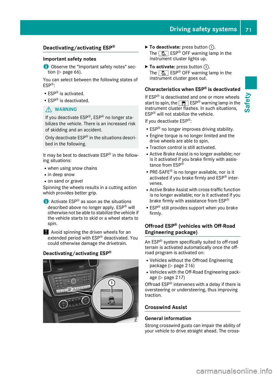 MERCEDES-BENZ GLS SUV 2019 Manual PDF Deactivating/activating ESP
®Important safety notes
i Observe the "Important safety notes" sec-
tion (Y page 66).
You can select between the following states of
ESP ®
:
R ESP ®
is activated MERCEDES-BENZ GLS SUV 2019 Manual PDF Deactivating/activating ESP
®Important safety notes
i Observe the "Important safety notes" sec-
tion (Y page 66).
You can select between the following states of
ESP ®
:
R ESP ®
is activated