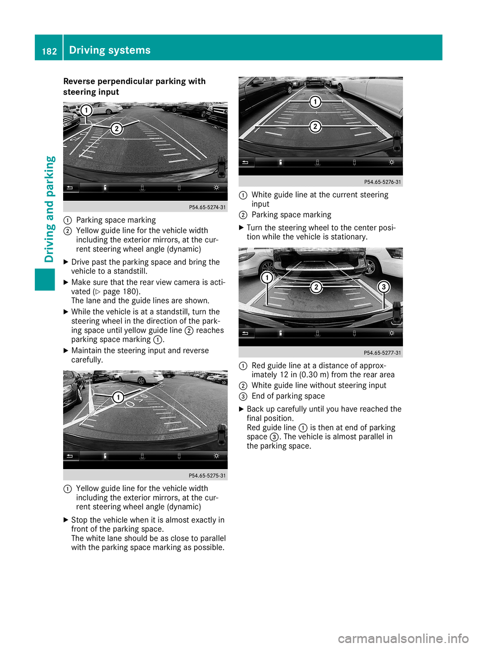 MERCEDES-BENZ SL ROADSTER 2019 Owners Manual Reve
rseperpe ndicularparkin gwi th
ste ering input 0043
Parking spacemar king
0044 Yellow guide line for the vehi clewidth
incl uding the exteri ormirr ors, atthe cur-
rent steering wheelang le(dyna MERCEDES-BENZ SL ROADSTER 2019 Owners Manual Reve
rseperpe ndicularparkin gwi th
ste ering input 0043
Parking spacemar king
0044 Yellow guide line for the vehi clewidth
incl uding the exteri ormirr ors, atthe cur-
rent steering wheelang le(dyna