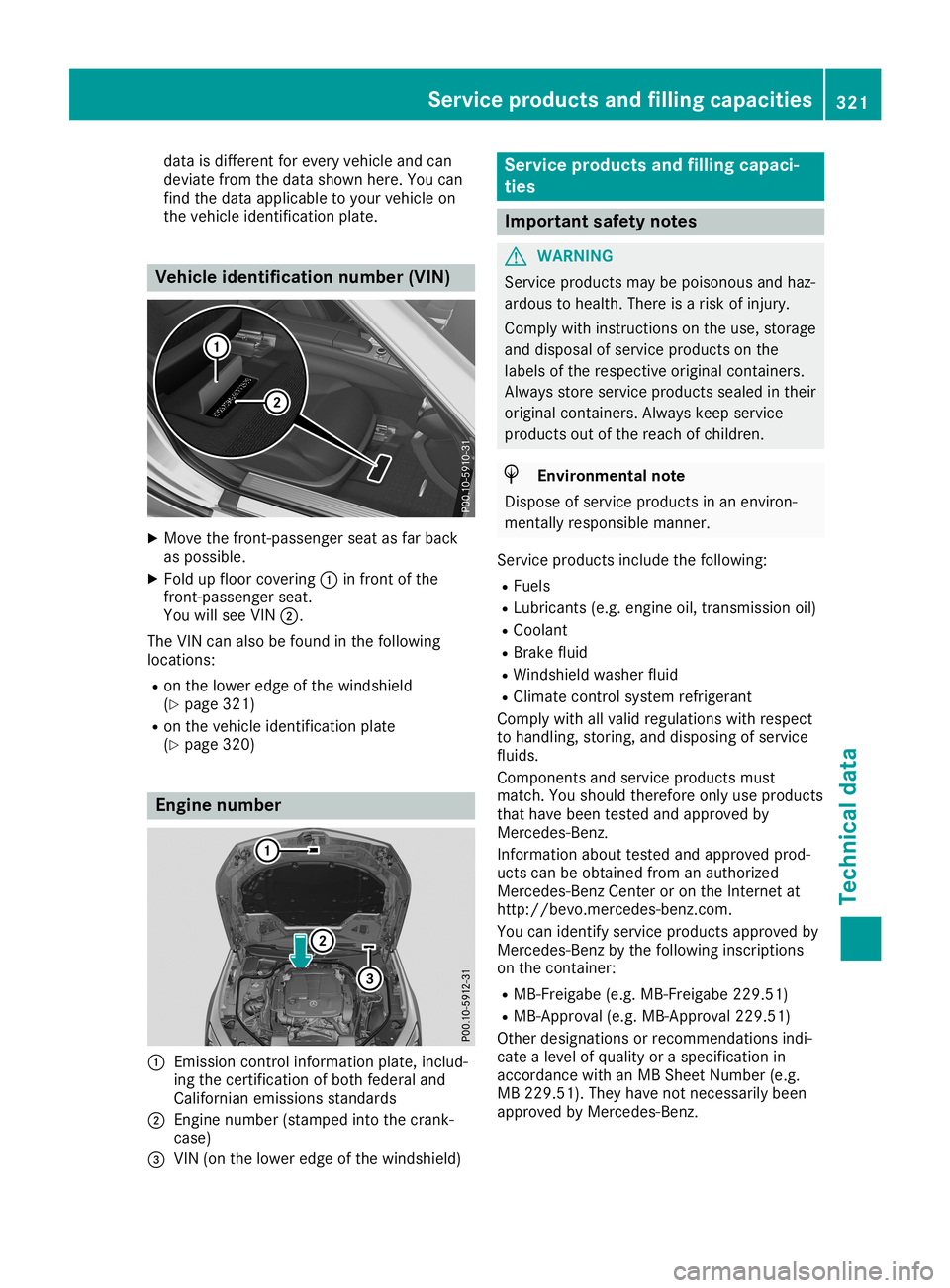 MERCEDES-BENZ SL ROADSTER 2019  Owners Manual data
isdifferen tfor every vehicle andcan
deviate fromthedata shown here.Youcan
find thedata applicable toyour vehicle on
the vehicle identification plate. Vehicle
identification number(VIN) X
Move th