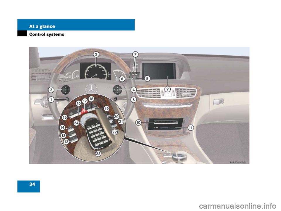 MERCEDES-BENZ CL500 2007 C216 Owners Guide 34 At a glance
Control systems 