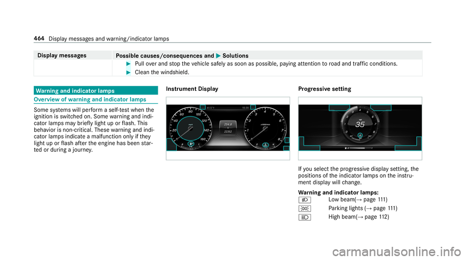 MERCEDES-BENZ S-CLASS CABRIOLET 2019 Owners Manual Display messages
Possible causes/consequences and 0050
0050Solutions #
Pull over and stop theve hicle safely as soon as possible, paying attention toroad and traf fic conditions. #
Clean the windshiel MERCEDES-BENZ S-CLASS CABRIOLET 2019 Owners Manual Display messages
Possible causes/consequences and 0050
0050Solutions #
Pull over and stop theve hicle safely as soon as possible, paying attention toroad and traf fic conditions. #
Clean the windshiel