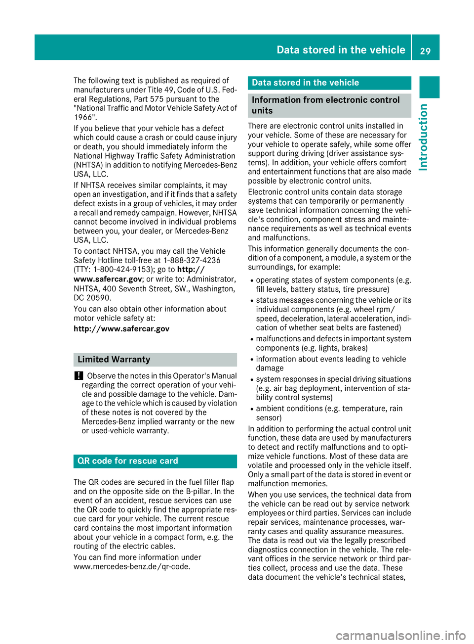 MERCEDES-BENZ AMG GT COUPE 2018 Owners Guide The following text is published as required of
manufacturers under Title 49, Code of U.S. Fed-
eral Regulations, Part 575 pursuant to the
"National Traffic and Motor Vehicle Safety Act of
1966" MERCEDES-BENZ AMG GT COUPE 2018 Owners Guide The following text is published as required of
manufacturers under Title 49, Code of U.S. Fed-
eral Regulations, Part 575 pursuant to the
"National Traffic and Motor Vehicle Safety Act of
1966"