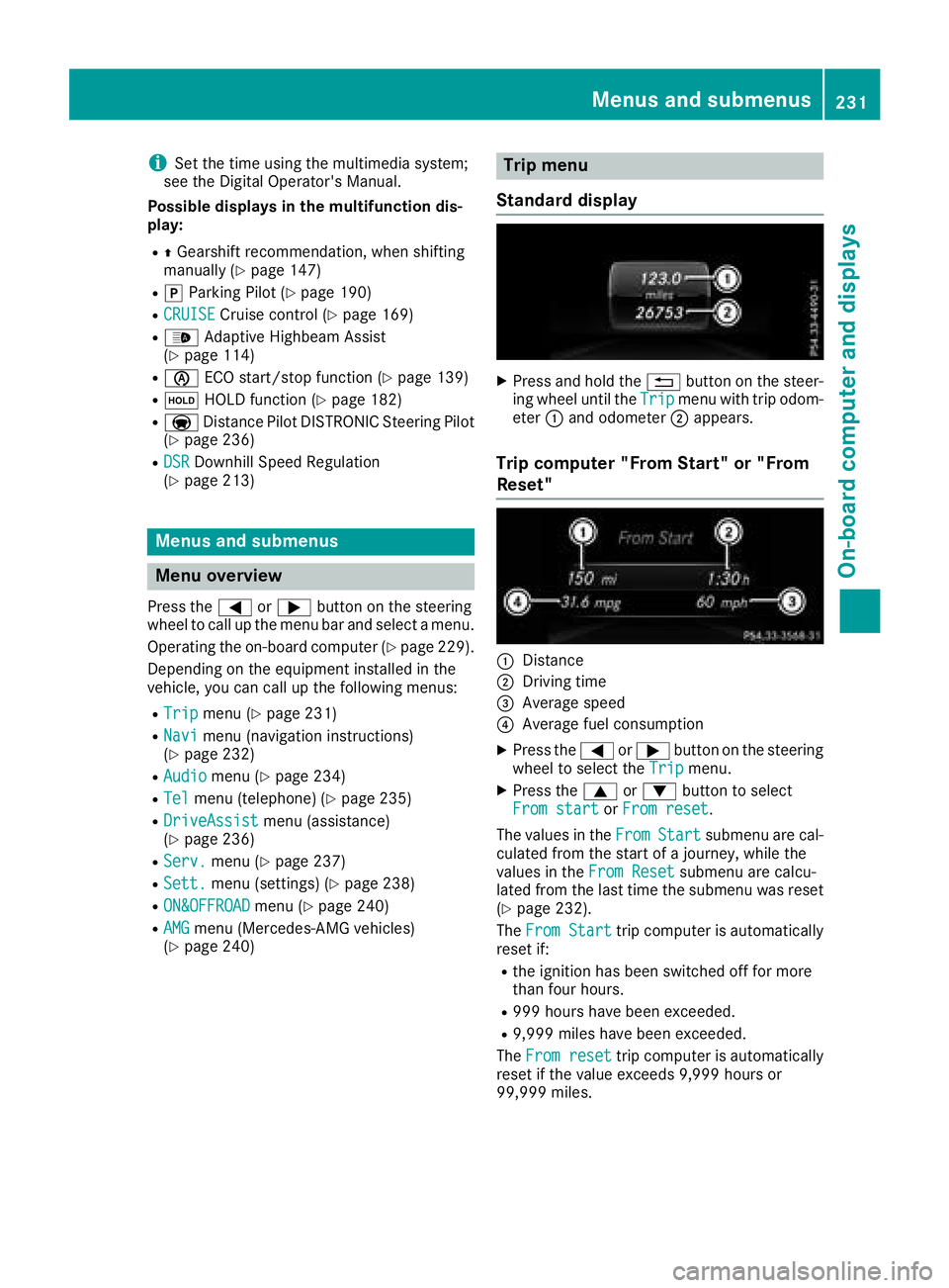 MERCEDES-BENZ GLE SUV 2018 Owners Manual iSet the time using the multimedia system;
see the Digital Operator's Manual.
Possible displays in the multifunction dis-
play:
RZ Gearshift recommendation, when shifting
manually (Ypage 147)
Rj P MERCEDES-BENZ GLE SUV 2018 Owners Manual iSet the time using the multimedia system;
see the Digital Operator's Manual.
Possible displays in the multifunction dis-
play:
RZ Gearshift recommendation, when shifting
manually (Ypage 147)
Rj P