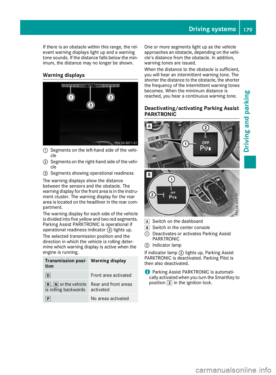 MERCEDES-BENZ GLC COUPE 2018 Owners Manual If there is an obstacle within this range, the rel-
evant warning displays light up and a warning
tone sounds. If the distance falls below the min-
imum, the distance may no longer be shown.
Warning d MERCEDES-BENZ GLC COUPE 2018 Owners Manual If there is an obstacle within this range, the rel-
evant warning displays light up and a warning
tone sounds. If the distance falls below the min-
imum, the distance may no longer be shown.
Warning d