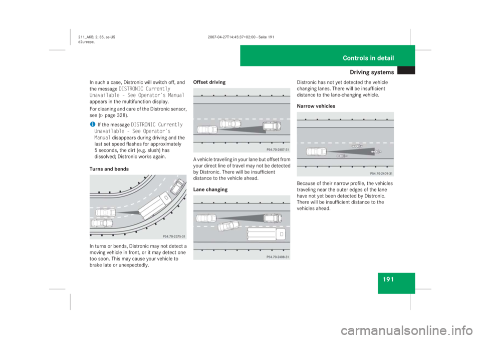 MERCEDES-BENZ E63AMG 2008 W211 Owners Manual ��U�L�Y�L�Q�J��V�\�V�W�H�P�V
���
�,�Q��V�X�F�K��D��F�D�V�H����L�V�W�U�R�Q�L�F��Z�L�O�O��V�Z�L�W�F�K��R�I�I���D�Q�G
�W�K�H��P�H�V�V�D�J�H��&�+�5�6�4�1�0�+�%��%�W�T�T�G�P�V�N�[
�7�P�C