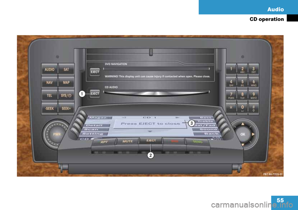MERCEDES-BENZ GL-Class 2008 X164 Comand Manual 55 Audio
CD operation
. 