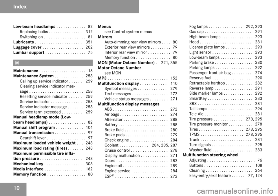 MERCEDES-BENZ SLK350 2009 R171 User Guide 