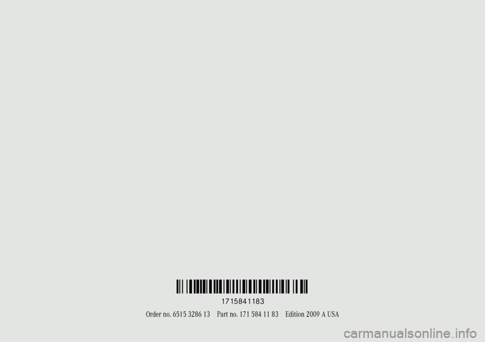 MERCEDES-BENZ SLK55AMG 2009 R171 Owners Manual MERCEDES-BENZ SLK55AMG 2009 R171 Owners Manual