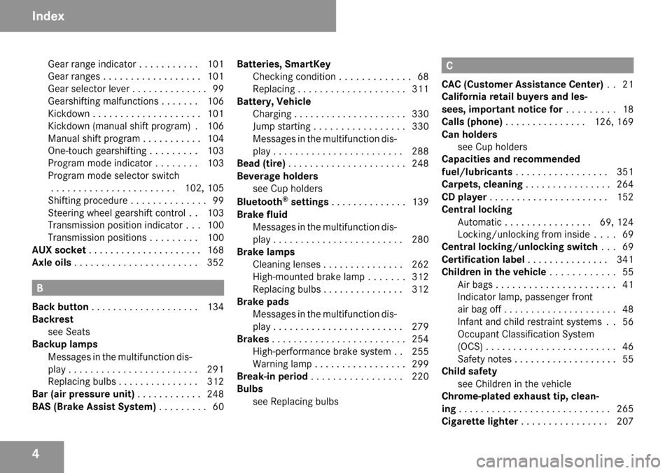 MERCEDES-BENZ SLK280 2009 R171 Owners Manual 