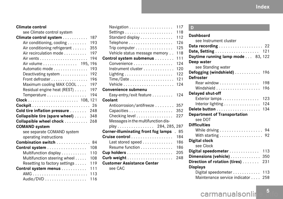 MERCEDES-BENZ SLK350 2009 R171 Owners Manual 