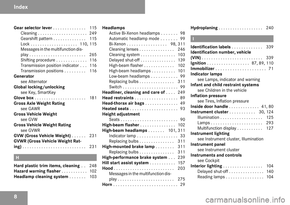 MERCEDES-BENZ SL550 2009 R230 Owners Manual 