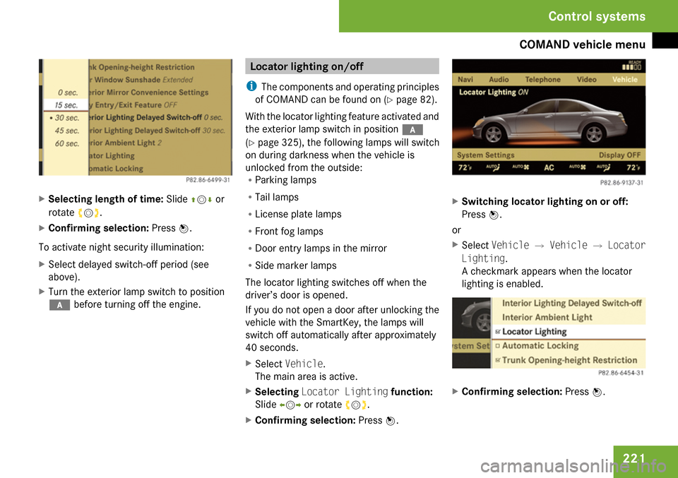 MERCEDES-BENZ S65AMG 2009 W221 Owners Manual 