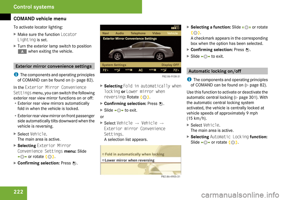 MERCEDES-BENZ S65AMG 2009 W221 Owners Manual 