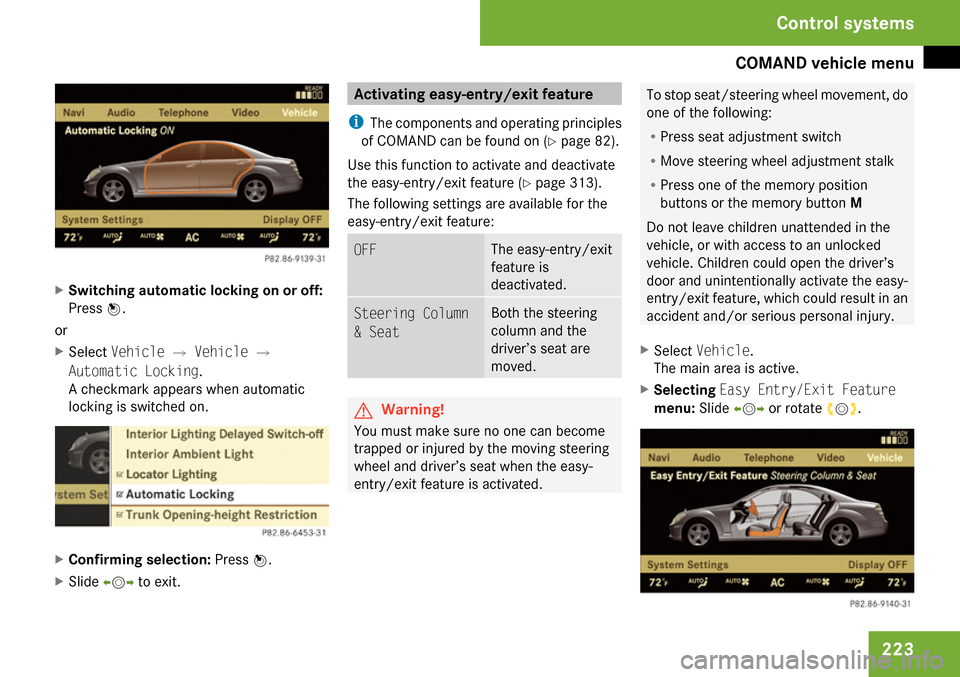 MERCEDES-BENZ S65AMG 2009 W221 Owners Manual 