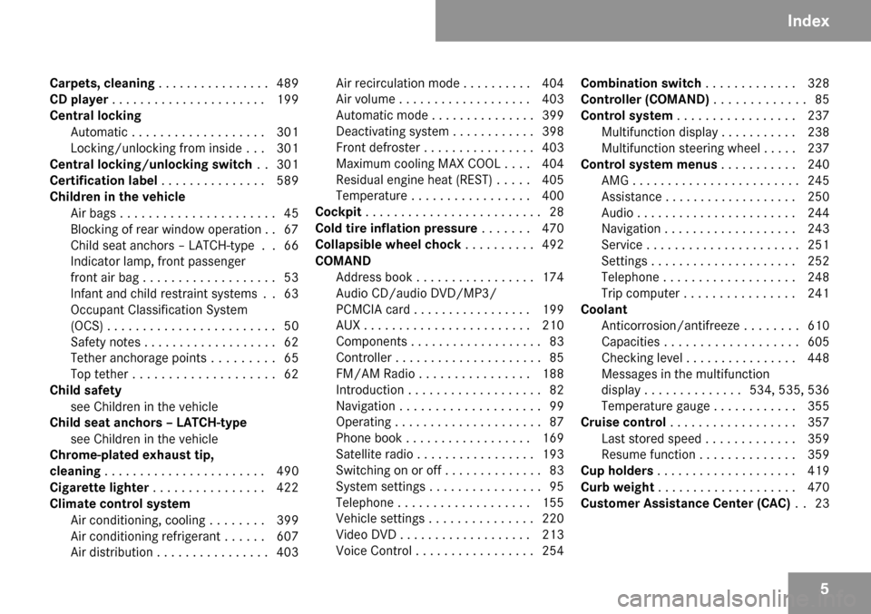 MERCEDES-BENZ S65AMG 2009 W221 Owners Manual 