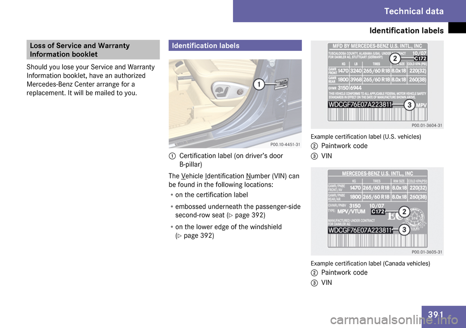 MERCEDES-BENZ R350 2009 W251 Owners Manual 