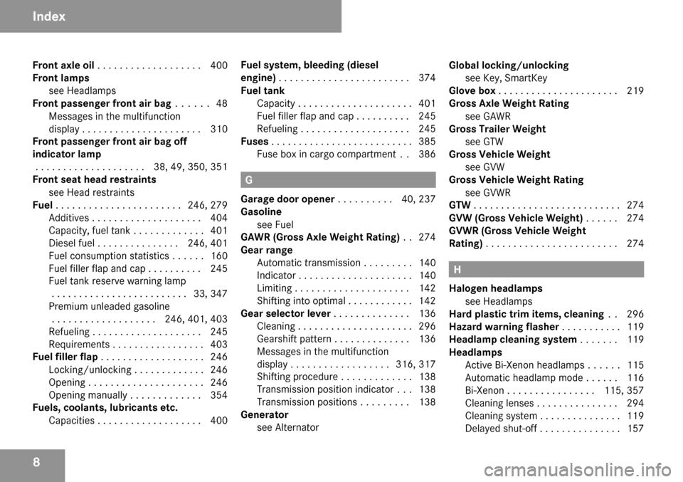 MERCEDES-BENZ R350 2009 W251 Owners Manual 