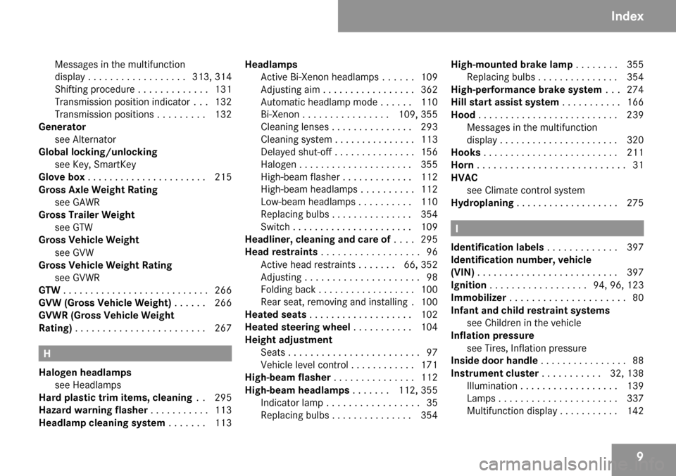 MERCEDES-BENZ ML350 2009 W164 User Guide 