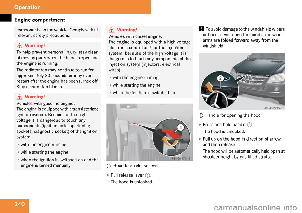 MERCEDES-BENZ ML350 2009 W164 Owners Manual 