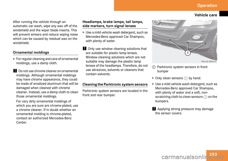 MERCEDES-BENZ ML350 2009 W164 Owners Manual MERCEDES-BENZ ML350 2009 W164 Owners Manual