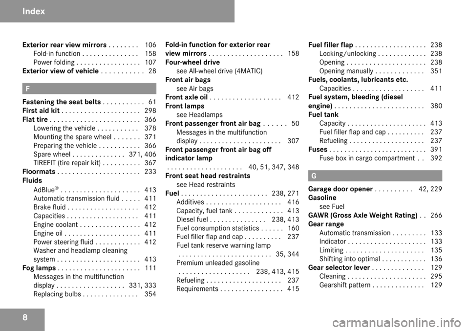 MERCEDES-BENZ ML320 2009 W164 Owners Manual 