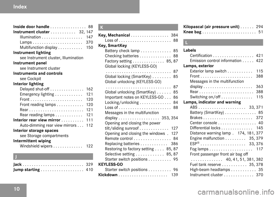 MERCEDES-BENZ GL450 2009 X164 User Guide 