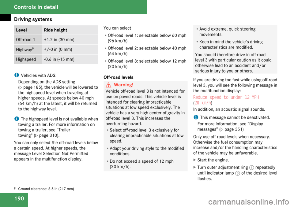 MERCEDES-BENZ GL320 2009 X164 Owners Manual 