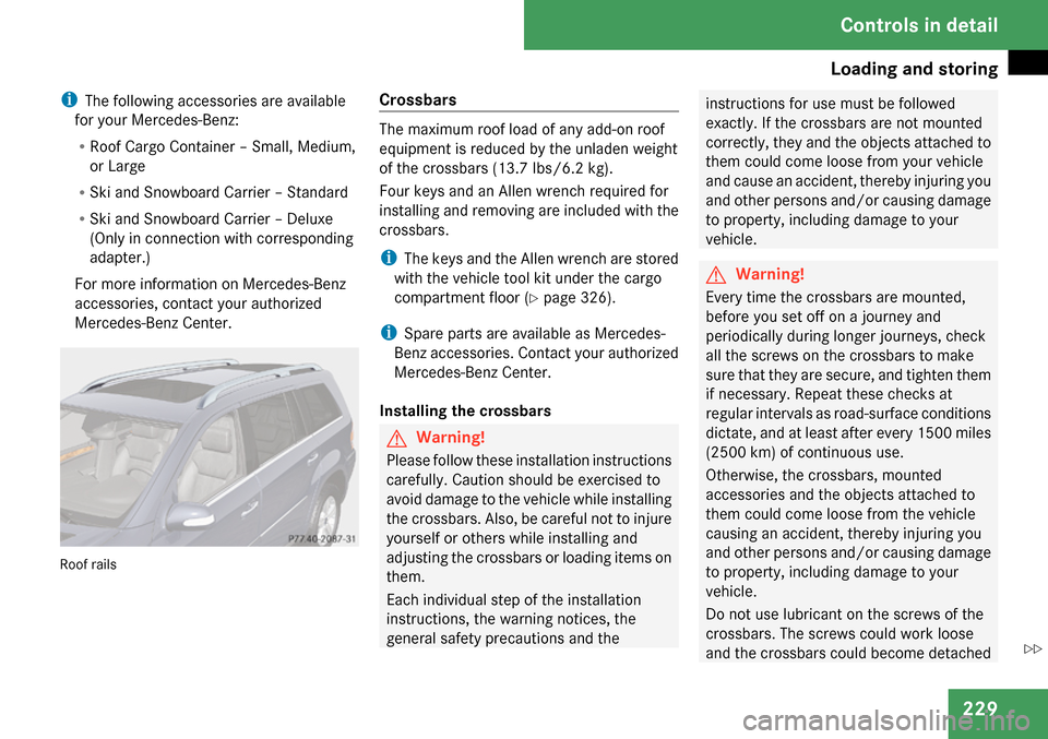 MERCEDES-BENZ GL320 2009 X164 Owners Manual 