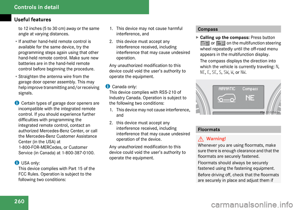 MERCEDES-BENZ GL450 2009 X164 Owners Manual 