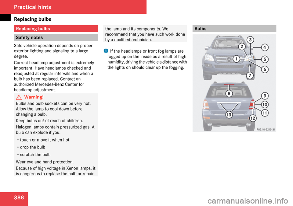 MERCEDES-BENZ GL320 2009 X164 Owners Manual 