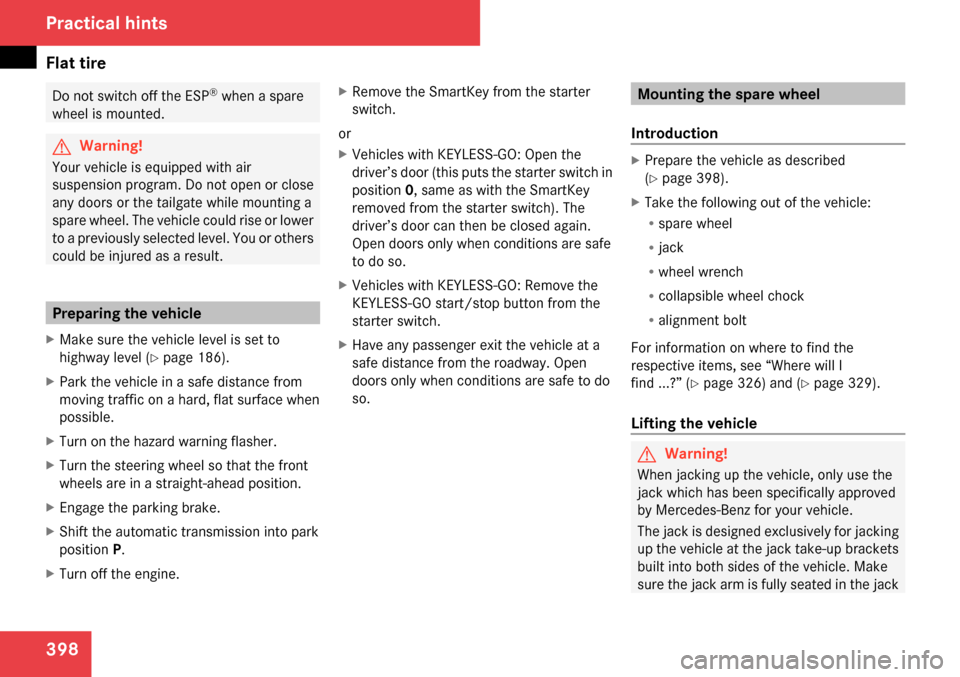 MERCEDES-BENZ GL320 2009 X164 Owners Manual 