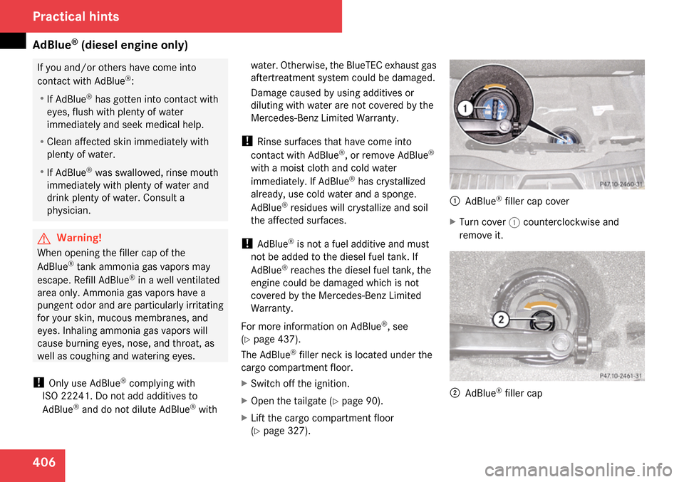 MERCEDES-BENZ GL320 2009 X164 Owners Manual 