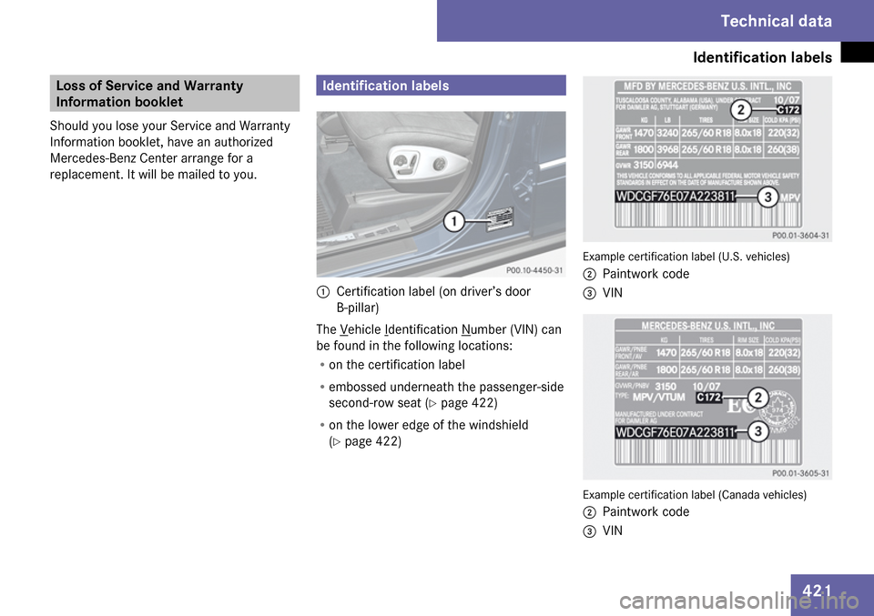 MERCEDES-BENZ GL320 2009 X164 Owners Manual 