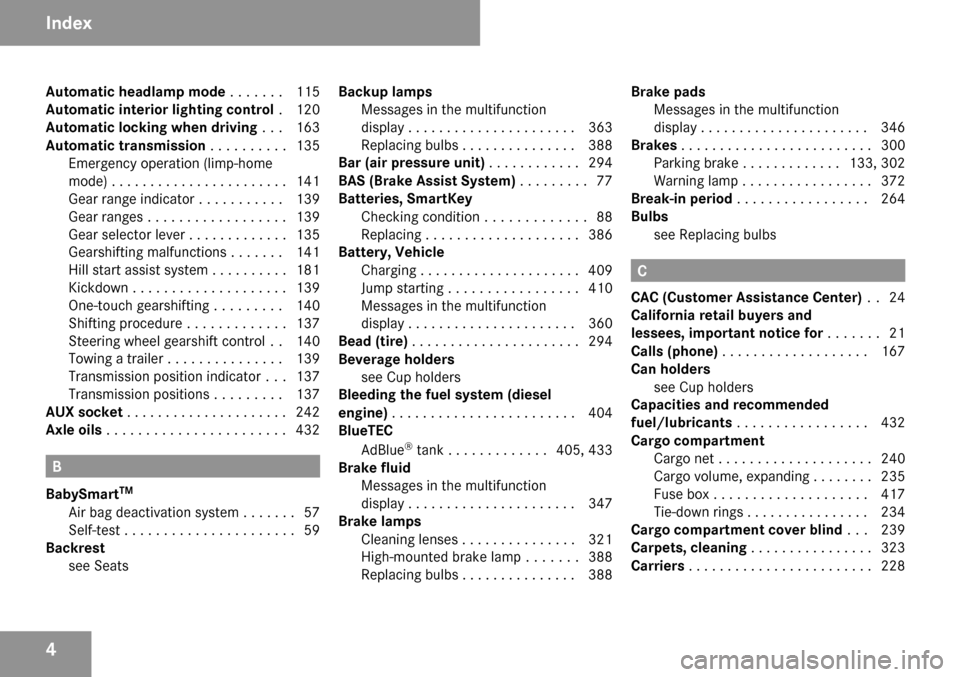 MERCEDES-BENZ GL320 2009 X164 Owners Manual 