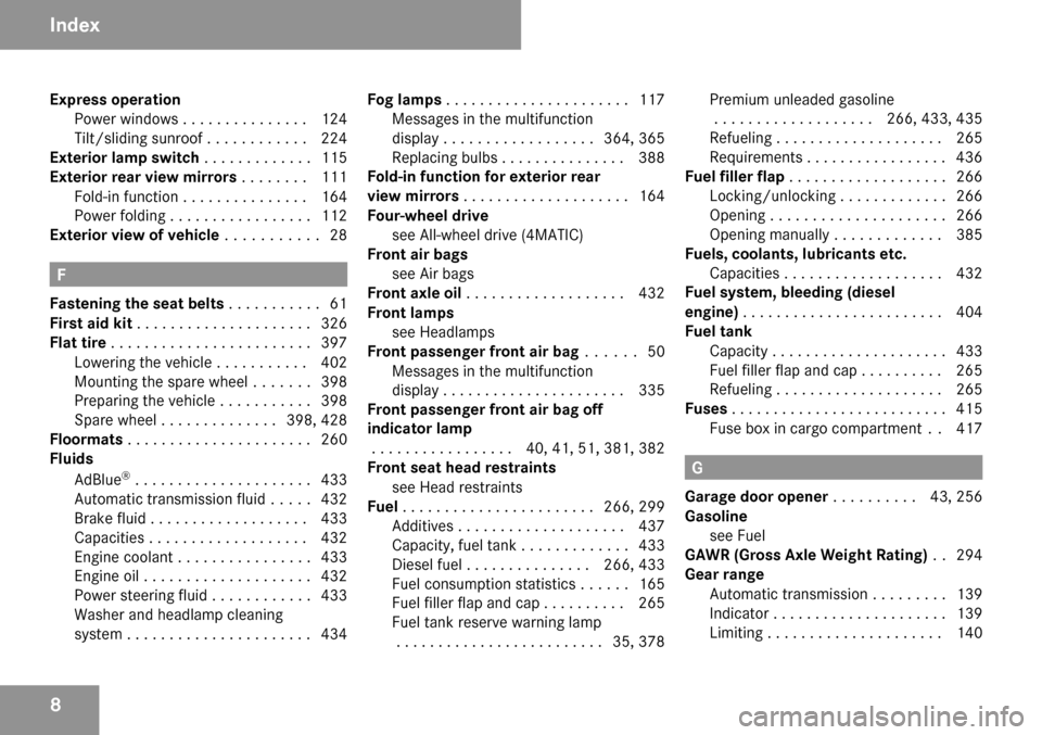 MERCEDES-BENZ GL550 2009 X164 Owners Manual 