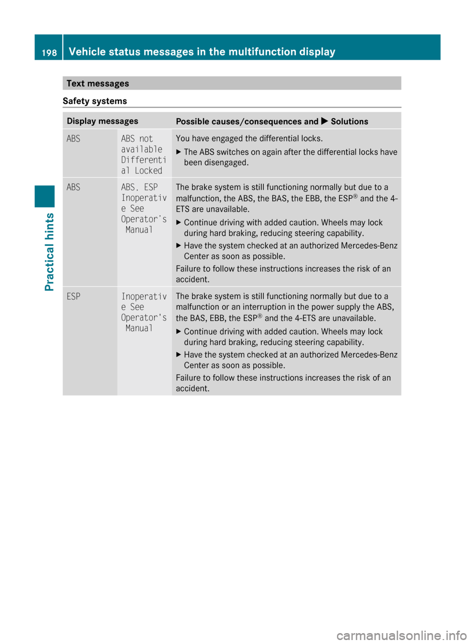 MERCEDES-BENZ G-Class 2009 W463 Owners Manual 