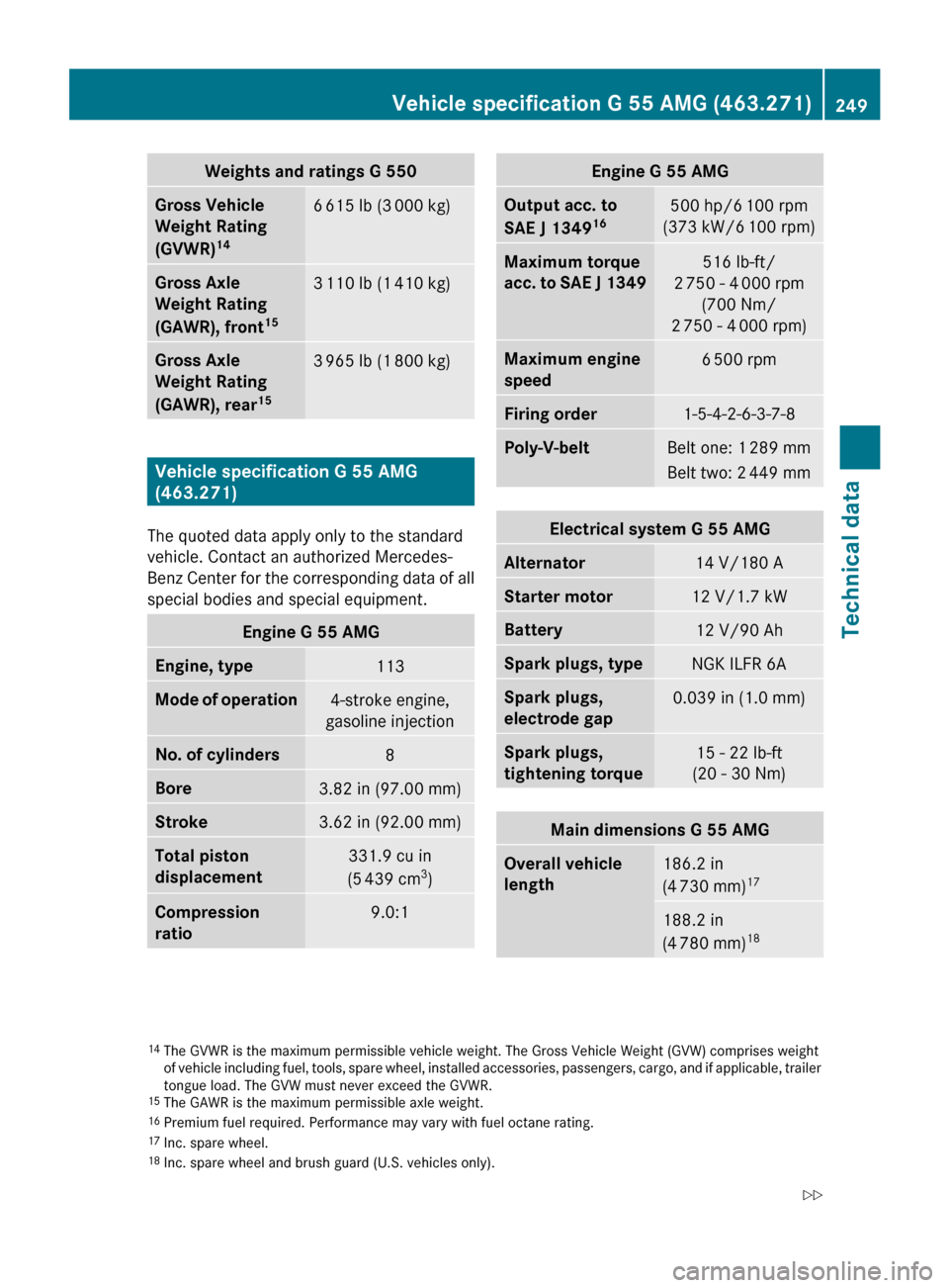 MERCEDES-BENZ G-Class 2009 W463 Owners Manual 