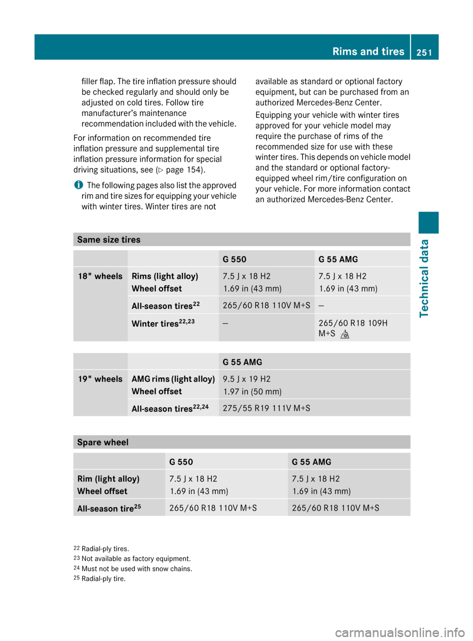 MERCEDES-BENZ G-Class 2009 W463 Owners Manual 