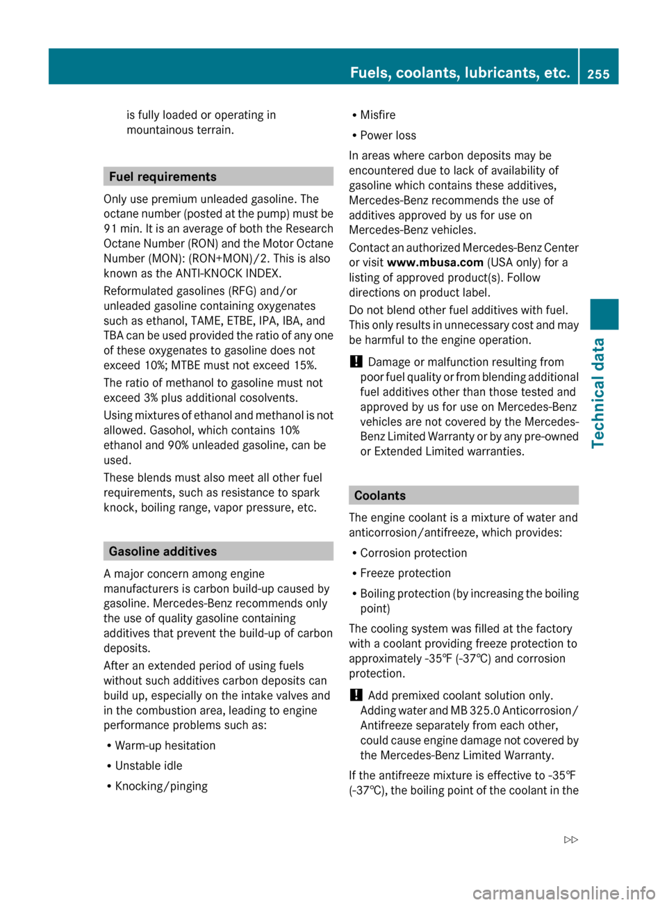 MERCEDES-BENZ G-Class 2009 W463 Owners Manual 